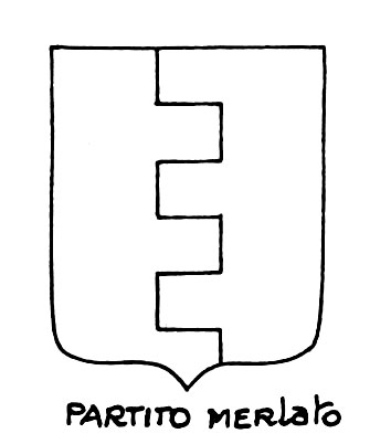 Bild des heraldischen Begriffs: Partito merlato